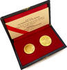 Tschechoslowakei Münzset von 2 Goldnachprägungen des 2 und 4 Dukaten 1974 (1928) RR -