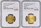 Tschechoslowakei Münzset von 2 Goldnachprägungen des 2 und 4 Dukaten 1974 (1928) RR -