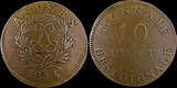 FRENCH STATES, ANTWERP, CITY SIEGE COINAGE: 10 CENTIMES 1814 R