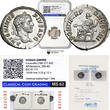 CCG-MS62: Pedigree Etienne Page †1988. Caracalla (198-207 AD) AR Denarius 209 AD