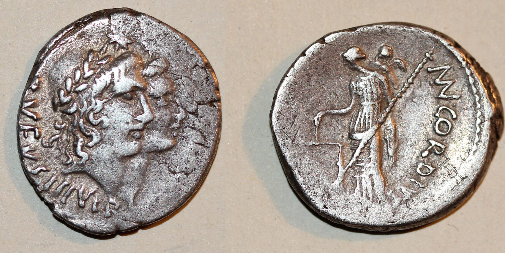 Roman Republic Denarius 46 BC. Mn. Cordius Rufus - during the reign of ...