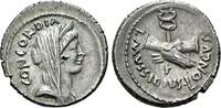 The Roman Republic. L. Mussidius Longus. AR Denarius (3.95gr). Rome, 42 BC.