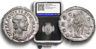 CCG AU55, AQUILIA SEVERA, 2nd wife of Elagabal, AD 220-222. Denarius