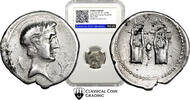 Very RARE CCG-AU53: Augustus (27 BC-14 AD.) AR Drachm, Lycia-Pamphilia RPC.3309