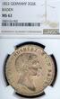 GERMANY 2 Gulden 1822 Ludwig (1818-1830). NGC MS 62