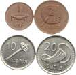 Fiji Lot mit Cents 1975 Elisabeth II. ss-vz