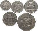 Jamaica Cent & Dollar ab 1970 Lot von 5 Kleinmünzen vz