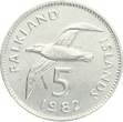 Falkland Inseln 5 Pence 1982 Elisabeth II., Albatros vz