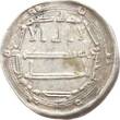 Abbasiden Dirham Madinat al-Salam Al-Rasud (786-809 n. Chr.) ss+