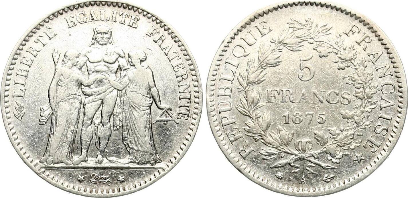 Frankreich 5 Franc 1871 A Paris 3. Republik ss | MA-Shops