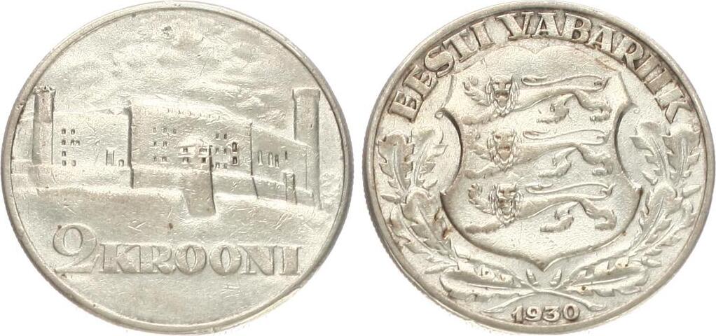 Estland 2 Krooni 1930 ss+ | MA-Shops