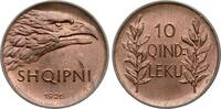 Albanien 10 Qindar Leku 1926 R ROMAGNOLI - A · M · INC ·, Selten fstgl
