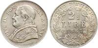 Vatikan 2,5 Lire 1867 R Pius IX., 1846-1876, selten, Prachtstück! fstgl