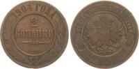 Russland 2 Kopeken 1904 SPB Nikolaus II., 1894-1917 ss- 3,00 EUR  zzgl. 6,00 EUR Versand