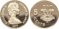Solomonen 5 Cents 1977 Elisabeth II. 1952-2022 stgl 3,00 EUR  zzgl. 6,00 EUR Versand