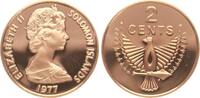 Solomonen 2 Cents 1977 Elisabeth II. 1952-2022 stgl 3,00 EUR  zzgl. 6,00 EUR Versand