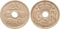 D&auml;nemark 25 &Oslash;re 1926 HCN Christian X., 1912-1947 vz 12,00 EUR  zzgl. 6,00 EUR Versand