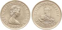 Jersey 5 Pence 1993 Elisabeth II. vz 2,00 EUR  zzgl. 6,00 EUR Versand
