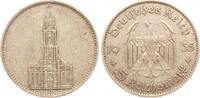 Deutschland, III. Reich 5 Mark 1935 D Garnisonskirche ohne Datum ss 34,00 EUR  zzgl. 10,00 EUR Versand