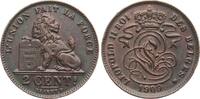 Belgien 2 Centimes 1909 Leopold II., 1865-1909 vz+