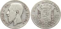 Belgien 50 Centimes Leopold II., 1865-1909 -