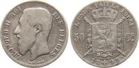 Belgien 50 Centimes Leopold II., 1865-1909 -