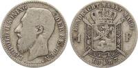 Belgien 1 Franc Leopold II., 1865-1909 -