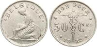 Belgien 50 Centimes Albert I., 1909-1934 -