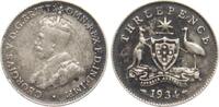 Australien Threepence Georg V. -