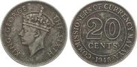 Malaya (British Borneo) 20 Cents Georg VI. -