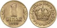 1 Dinar 1938 Jugoslawien Peter II. vz+