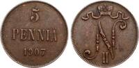 Finnland 5 Penniä Nikolaus II (Russland) -
