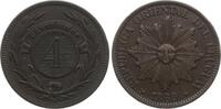 4 Centavos 1869 H Uruguay Republik vz