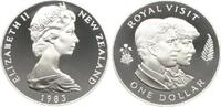1 Dollar 1983 Neuseeland Elisabeth  II., zum königlichen Besuch pp