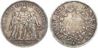5 Francs 1873 K, Bordeaux Frankreich Herkulesgruppe fvz