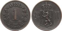 Norwegen 1 Øre 1885 Oskar II., SELTEN vz