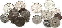 Belgien Centimes & Franc Albert I. & Baodouin, Lot von 11 Münzen -