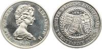 Isle of Man 25 Pence Elisabeth II., auf ihre Silberhochzeit -