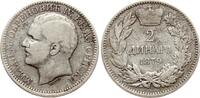 2 Dinara 1879 Serbien Michael Obrenovich IV. fss