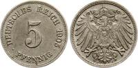 Deutsches Kaiserreich 5 Pfennig 1904 J Kursmünze vz