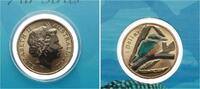 Australien 1 Dollar Elisabeth II., Münze mit Farbapplikation, Eisvogel, im Blister -