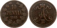 Finnland 10 Penniä Alexander II (Russland) -