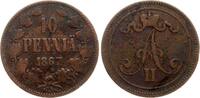 Finnland 10 Penniä Alexander II (Russland) -