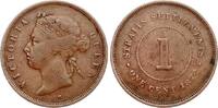 Strait Settlements 1 Cent Victoria -