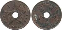1 Centime 1888 Belgisch-Kongo Leopold II. vz