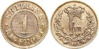 1 Skilling rigsmønt 1863 Dänemark Frederik VII., Münzzeichen Krone! vz+