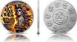 Mexiko 1 Libertad 2024 Vorverkauf: 1 OZ Dia de los Muertos Pirat - Ende Oktober lieferbar BU colour