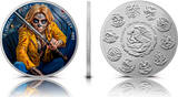 Mexiko 1 Libertad 2024 Vorverkauf: 1 OZ Dia de los Muertos Assassine - Ende Oktober lieferbar BU colour