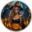 Mexiko 1 Libertad 2024 Vorverkauf: 1 OZ Dia de los Muertos The witch - Oktober lieferbar BU colour