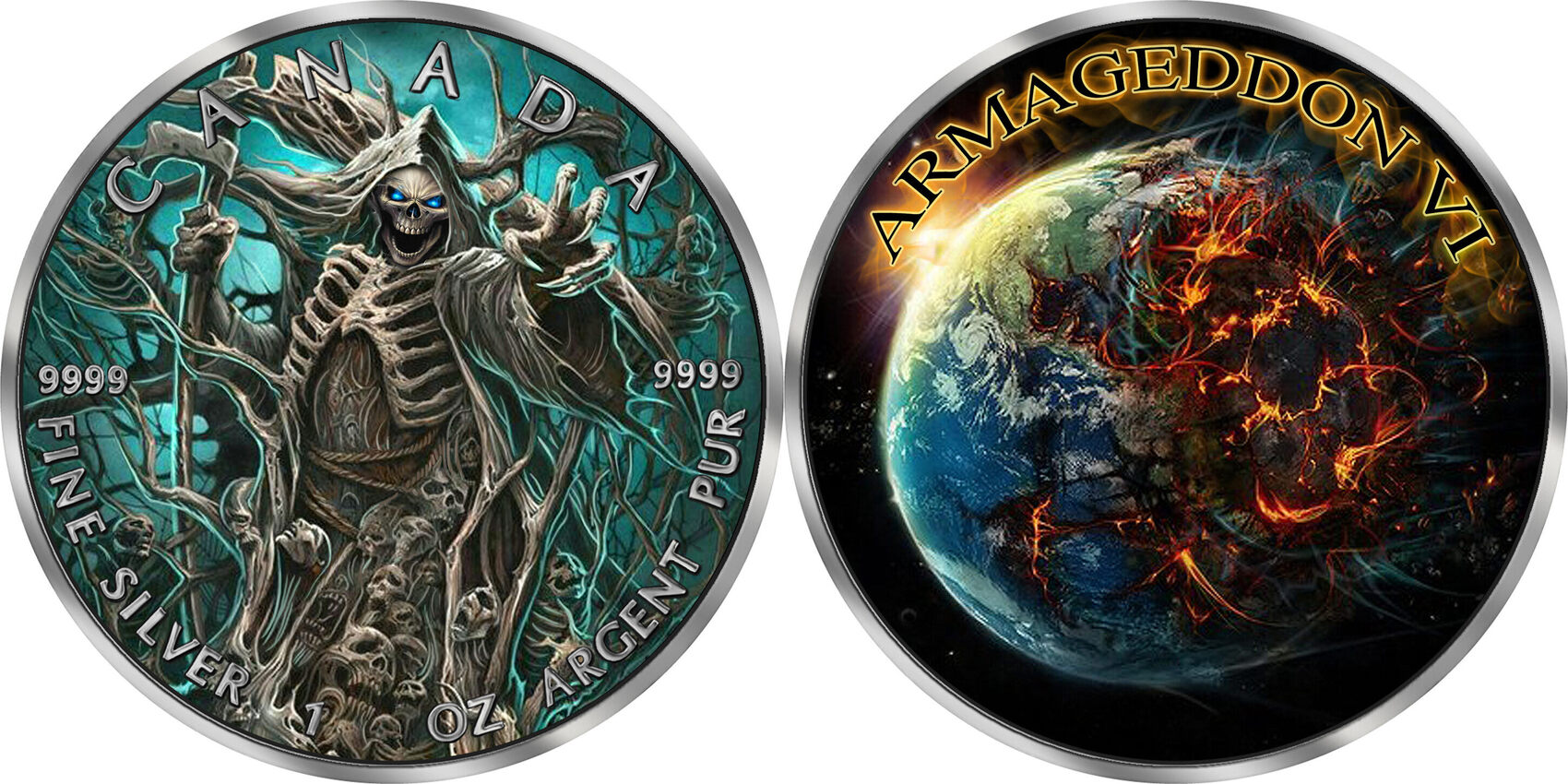 5 Dollar 1 OZ Armageddon VI Grim Reaper Kanada 2023 BU colour | MA-Shops
